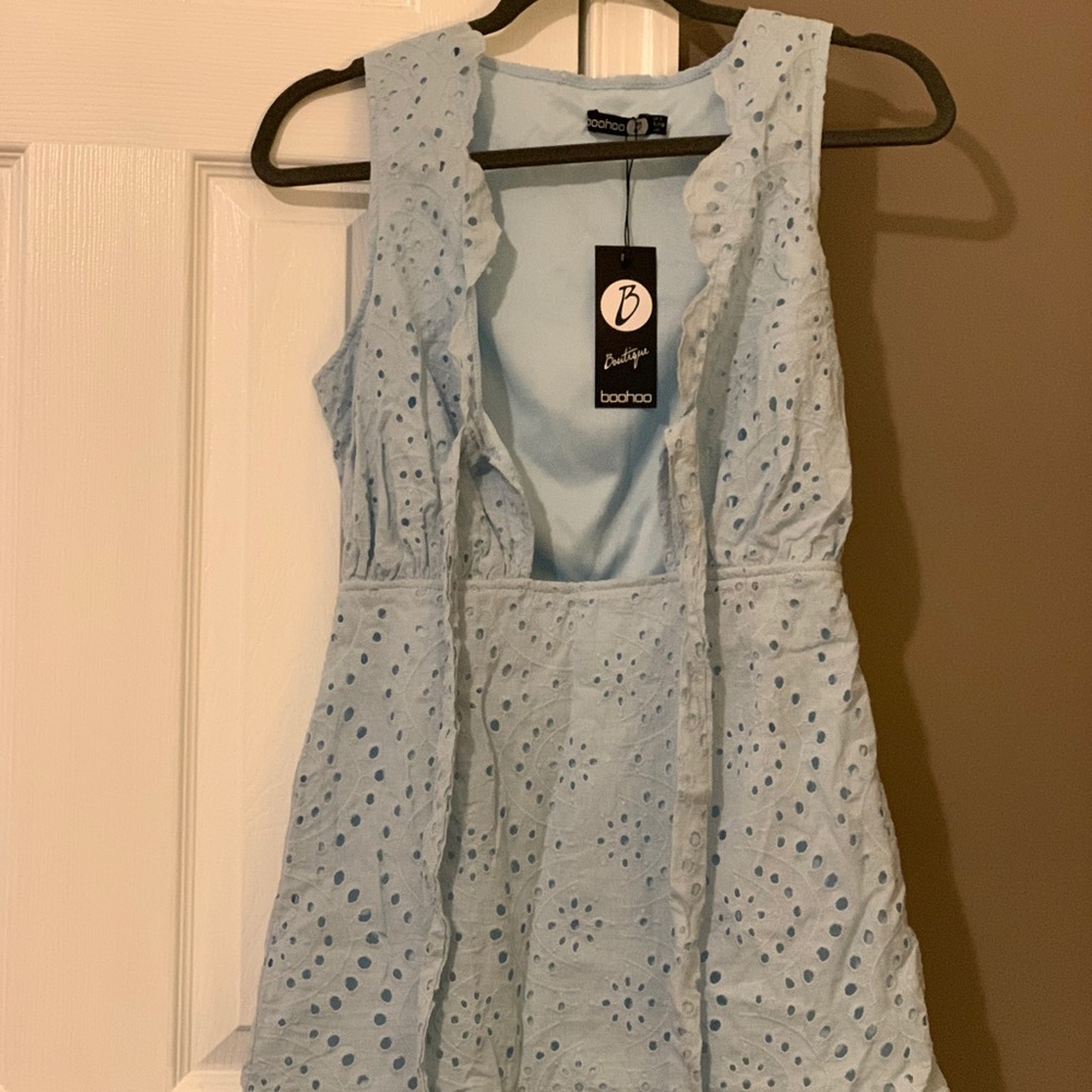 Baby Blue Eyelet Dress